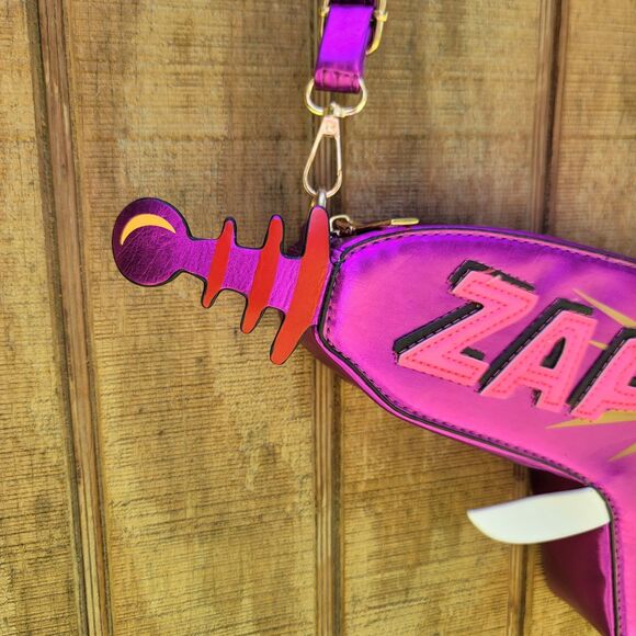 Faux Leather Lazer Zap Gun Crossbody Purse - Picture 3 of 9